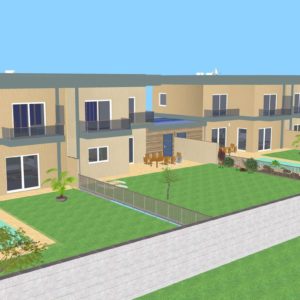 Haus 1, 2, 3, 4 Westansicht